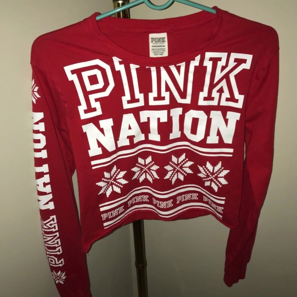 Vs Pink Cropped Top
